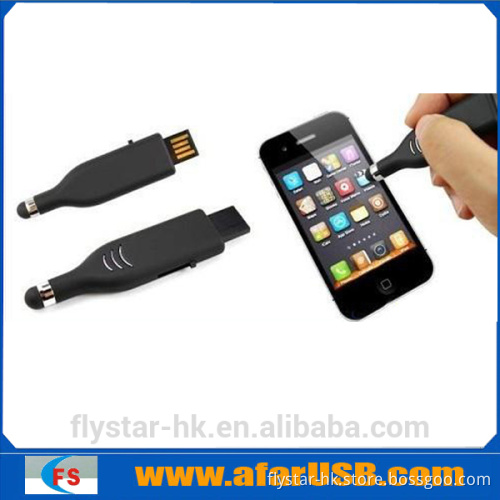 2 in 1 New developed retractable stylus touch pen USB flash memory